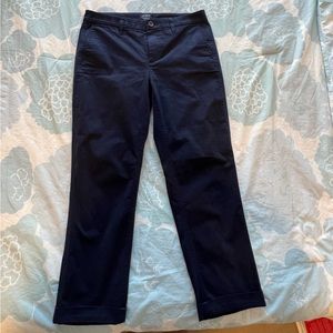 NWOT J. Crew High-rise Girlfriend Chinos - size 4, navy blue